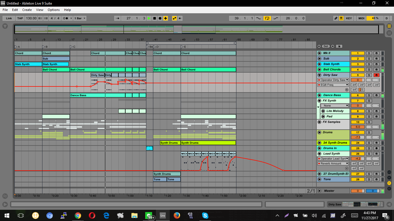 Ableton зависает при открытии проекта